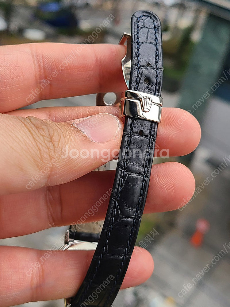 [정품] 롤렉스 셀리니 블루 로만 다이얼 18K 화이트...--6