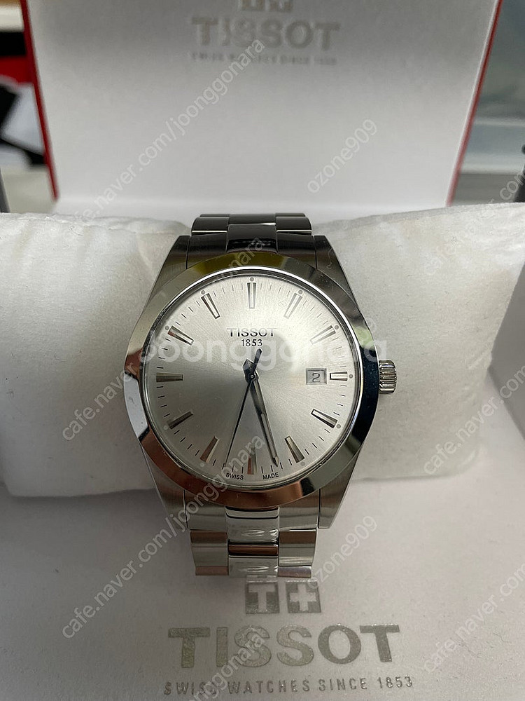 티쏘 젠틀맨 쿼츠 흰판 풀박스--1