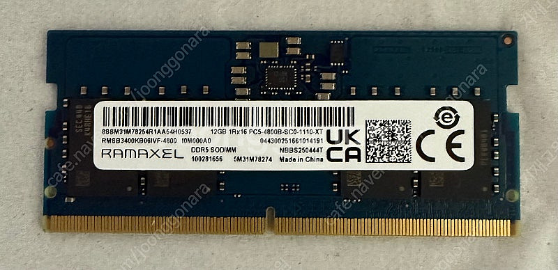 노트북 메모리 RAMAXEL DDR5 12GB 4800...--0