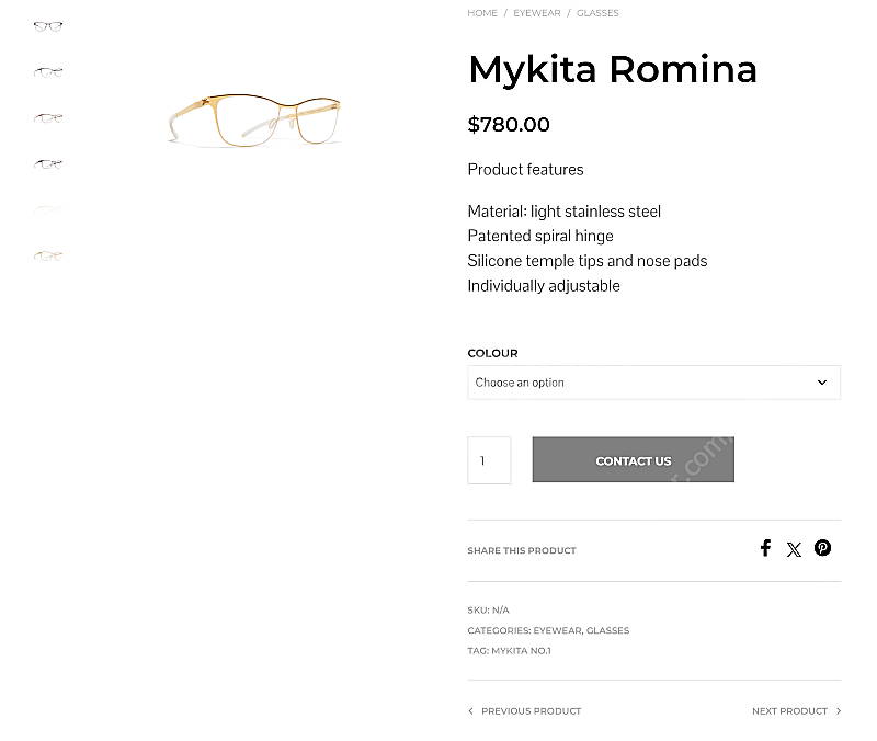 MYKITA 마이키타 독일 명품 초경량 안경테 0128--7