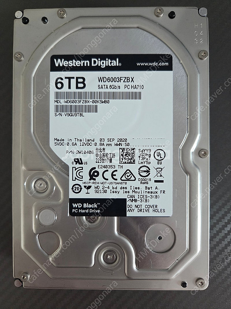 WD BLACK HDD 6TB 팝니다--0