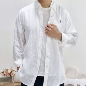 폴로 L 린넨 셔츠 화이트 QR매장판