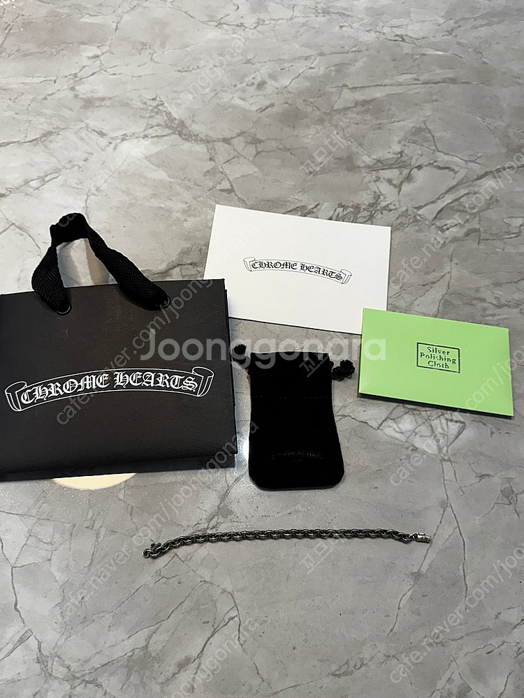 [새상품] 크롬하츠 페이퍼 체인 팔찌 7인치 (18cm)--3
