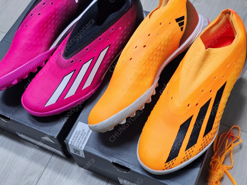 아디다스 스피드포탈.1 TF 터프화 히트스폰+핑크 270사이즈 2개 일괄 판매 이미지