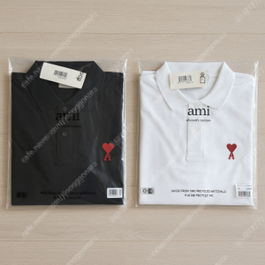 정품 새상품 아미(Ami) '25 SS' 남.여공용 스몰하트로고 반팔 폴로 PK 카라티 2종