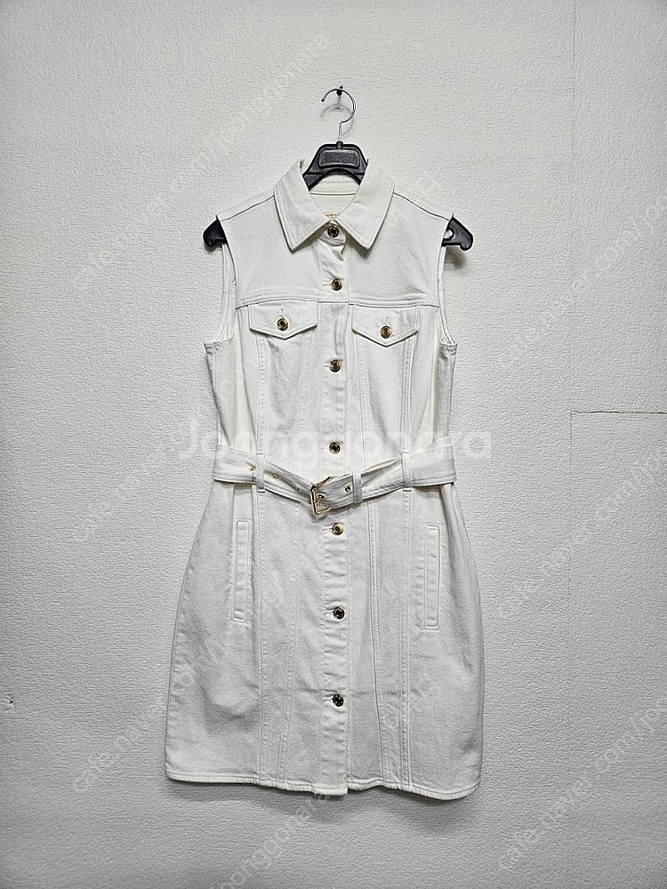 마이클코어스 벨티드 데님 민소매 원피스 2사이즈--1