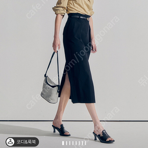 MINE 마인 벨티드 원턱 슬릿 스커트 판매