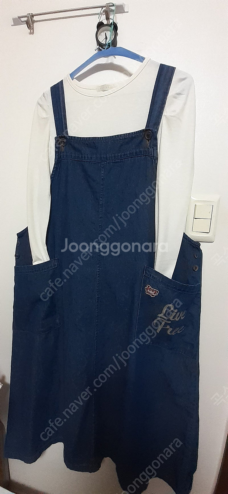 지프(JEEP) 데님 ㅡ어깨치마 원피스 (봄 여름 가을...--4