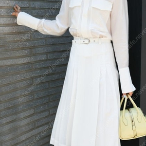 몽또또 monttotto Adela pleats skirt 화이트 m