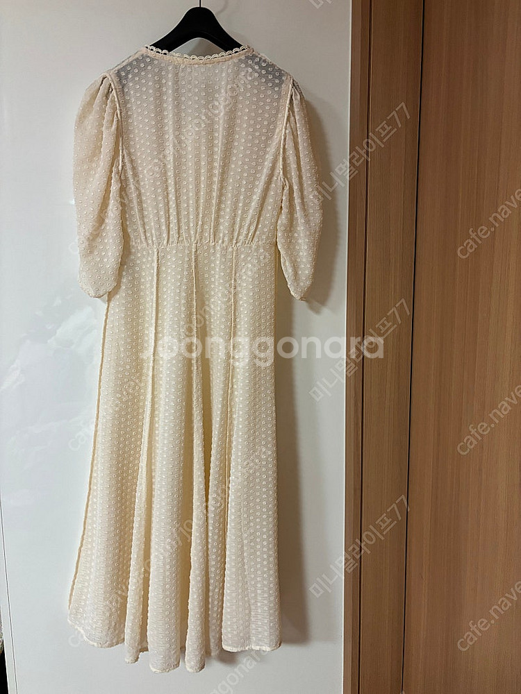 지컷 콩단추 시스루 벌룬 퍼프 반팔 롱원피스 돌잔치 백...--8