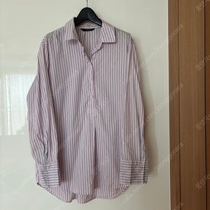 헤지스 레이디스 핑크 바스락 코튼 스트라이프 셔츠 출근룩하객룩 올드머니룩 179,000원 구입 49000원 판매
