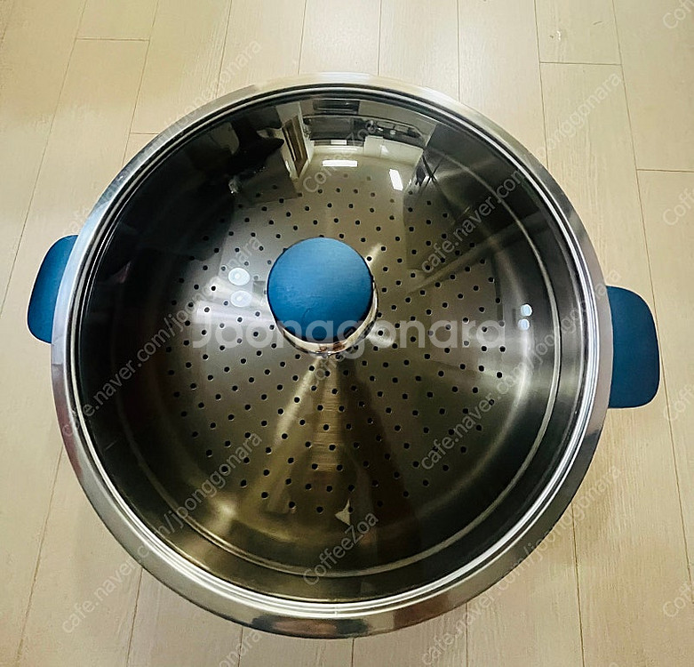 해피콜 클래식 다이아몬드 블루 파티웍 + 뚜껑 + 찜기...--0