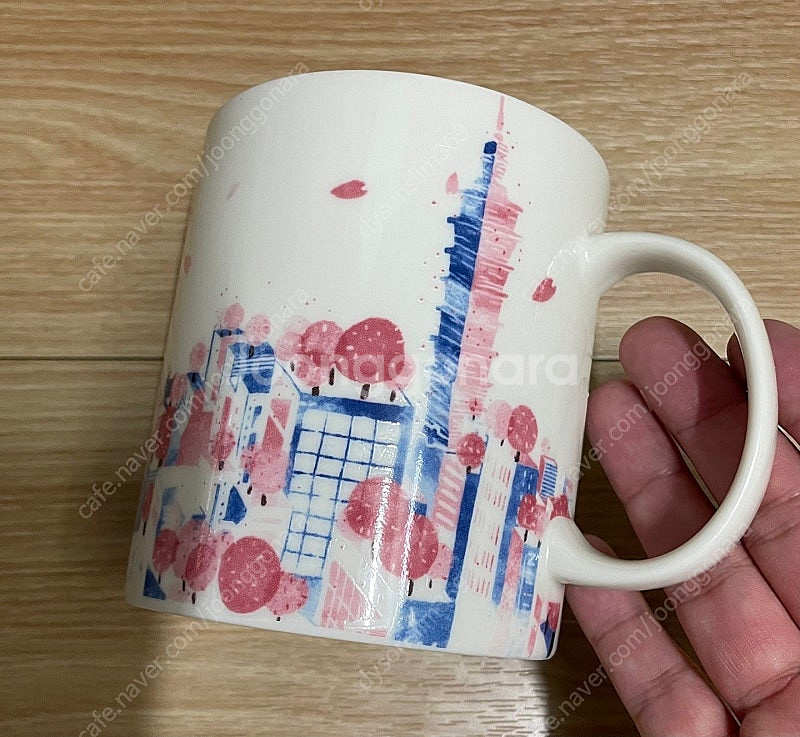 스타벅스 한정판 타이베이 101 벚꽃 한정판 머그컵--0
