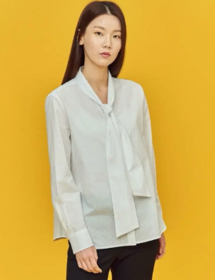 빈폴 레이디스 자카드 타이 블라우스 90 / 랑방 마인...--0