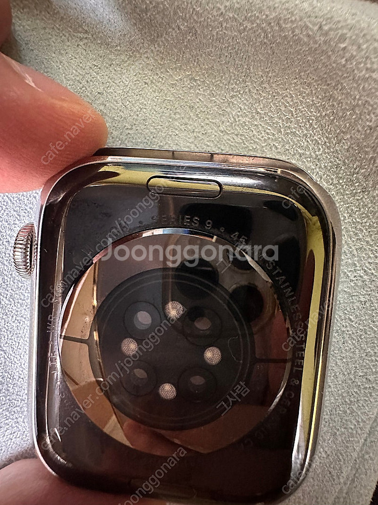 애플워치9 실버 스테인리스 45mm (배터리성능100%--3