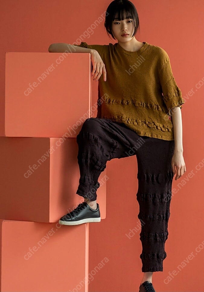 플리츠플리즈 이세이미야케 HAAT 쿄지지미 탑&스커트--1