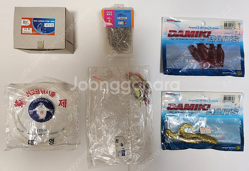 세이코 낚시바늘 24호, 26호, 다미끼 웜--0