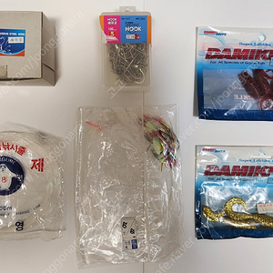 세이코 낚시바늘 24호, 26호, 다미끼 웜