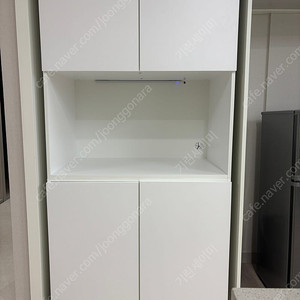 LED 화이트 홈카페장 냉장고장 주방 수납장