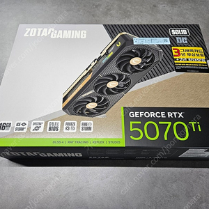 조텍 ZOTAC GAMING 지포스 RTX 5070 Ti SOLID OC D7 16GB