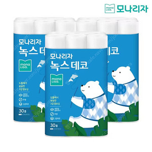 모나리자 녹스데코 3겹 화장지 휴지 30미터 30롤×3팩(총90롤)무료배송28900원