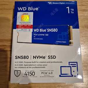 미개봉 WD Blue SN580 M.2 Nv (1TB)