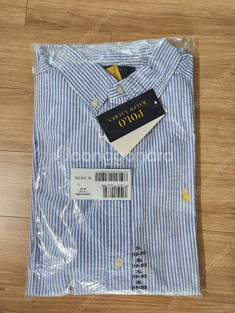 폴로 보이즈 시어서커 반팔셔츠 XL--0