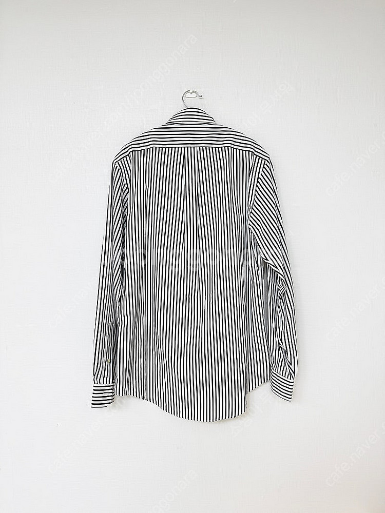 [S] 폴로 클래식핏 스트라이프 셔츠 블랙--1