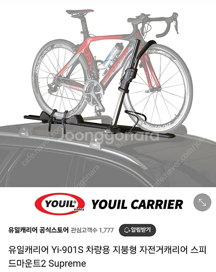 차량용 지붕형 자전거 캐리어(유일 스피드마운트) 판매--0