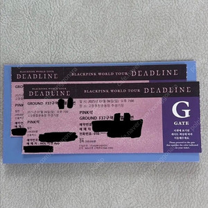 블랙핑크 6일(일) F37구역 앞뒤로 2연석 판매