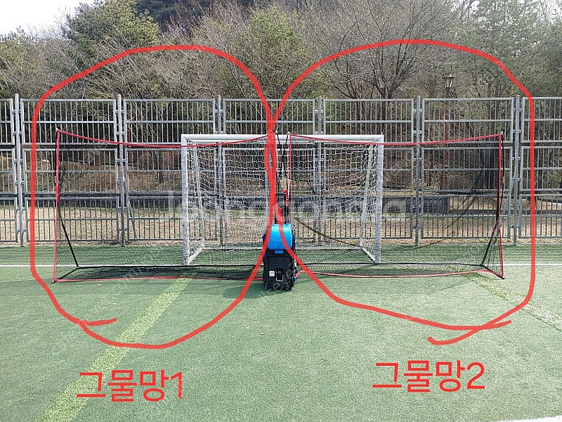 슬링거 테니스머신 + 그물망 팝니다--0