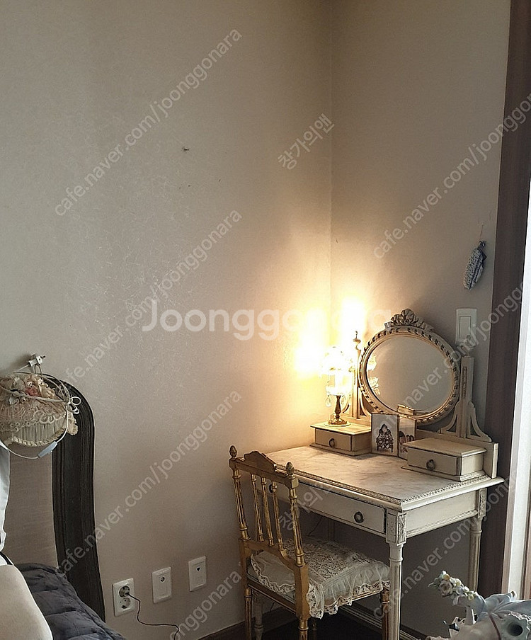 프랑스 앤틱 빈티지 오리지널 쉐비 화장대--1