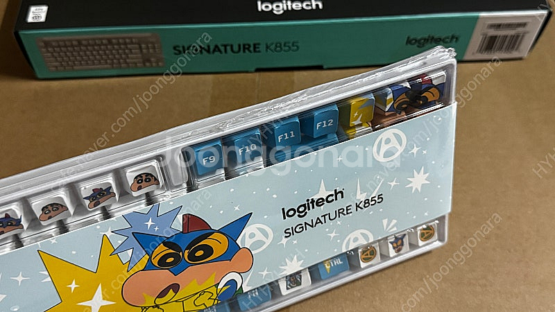 로지텍 K855 무선 키보드 액션가면 짱구 한정판 에디...--2