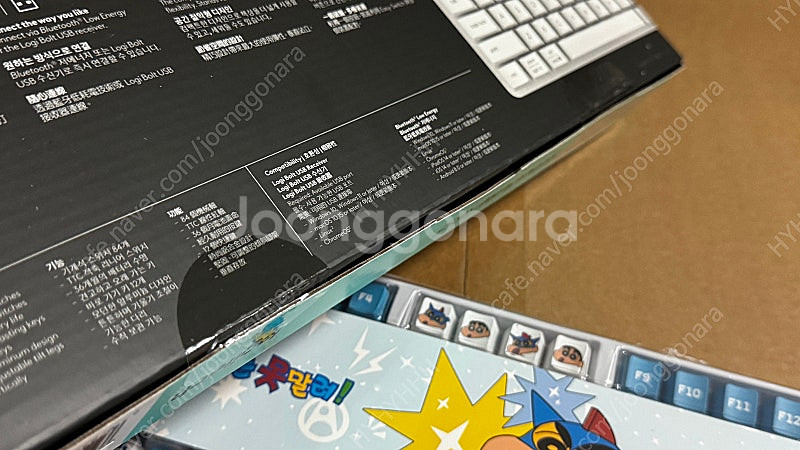 로지텍 K855 무선 키보드 액션가면 짱구 한정판 에디...--4