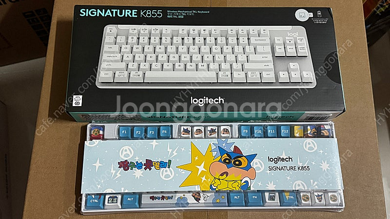 로지텍 K855 무선 키보드 액션가면 짱구 한정판 에디...--5