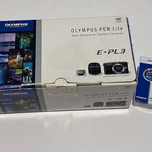 올림푸스 E-PL3 정품 배터리 새 것 1개 포함, 레트로 감성 미러리스 디지털 카메라