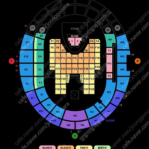 블랙핑크 토요일 콘서트 양도합니다. F33구역 12열