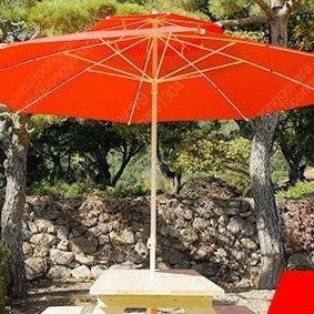 [미개봉-무료배송] 지름 220cm 특대형 2단 파라솔 캠핑 비치 그늘막 낚시 [그린,레드,블루,아이보리] 택포 37,000원