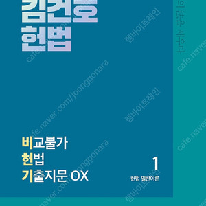 2025 김건호 헌법 비교불가 헌법 기출지문 OX