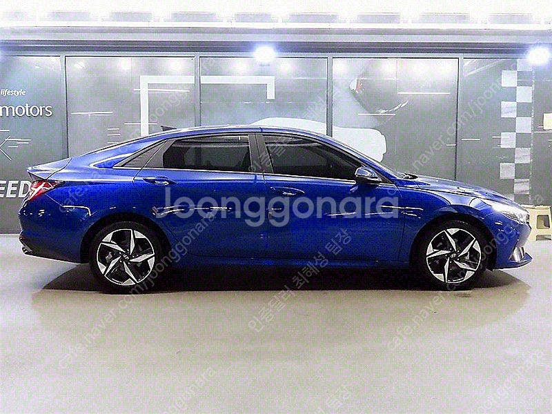 아반떼 중고차 아반떼 하이브리드 중고 파란색 2021년...--3
