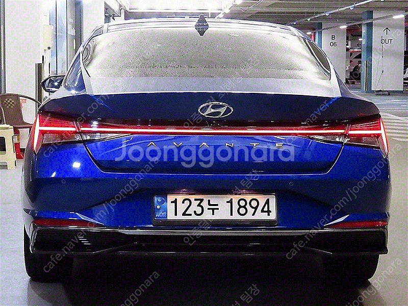 아반떼 중고차 아반떼 하이브리드 중고 파란색 2021년...--5