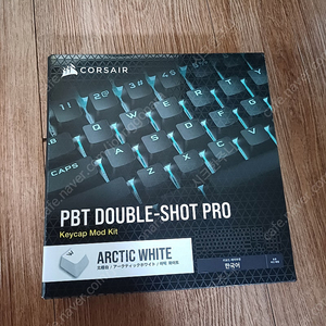 (단순개봉)커세어 DOUBLE SHOT PRO PBT 화이트 한글키캡 팝니다