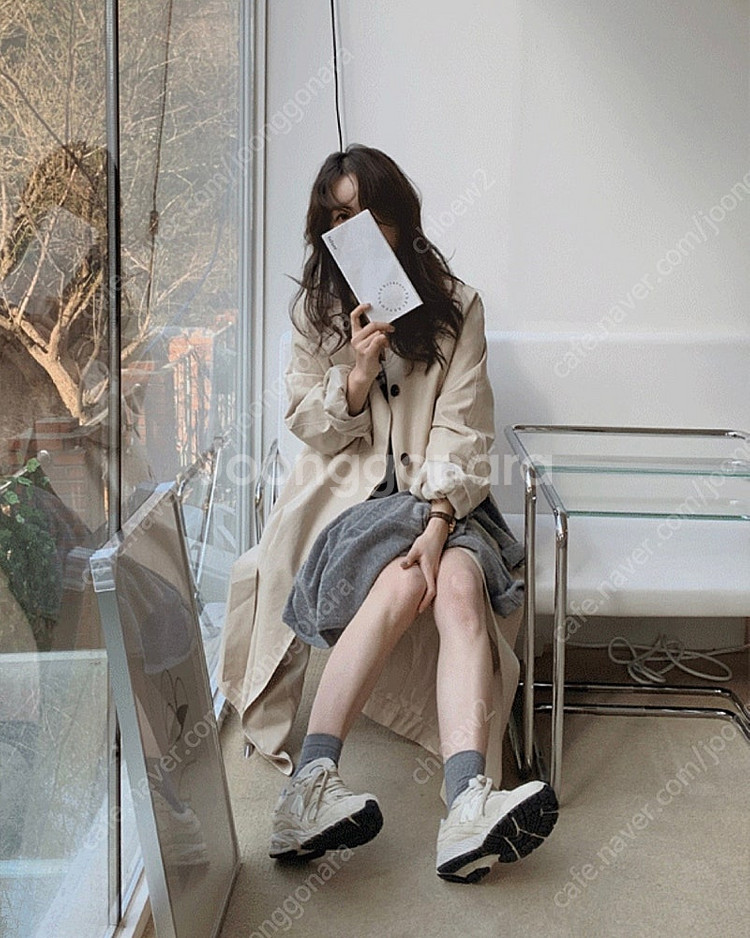 슬로우앤드 미닛 싱글 트렌치코트 연베이지--0