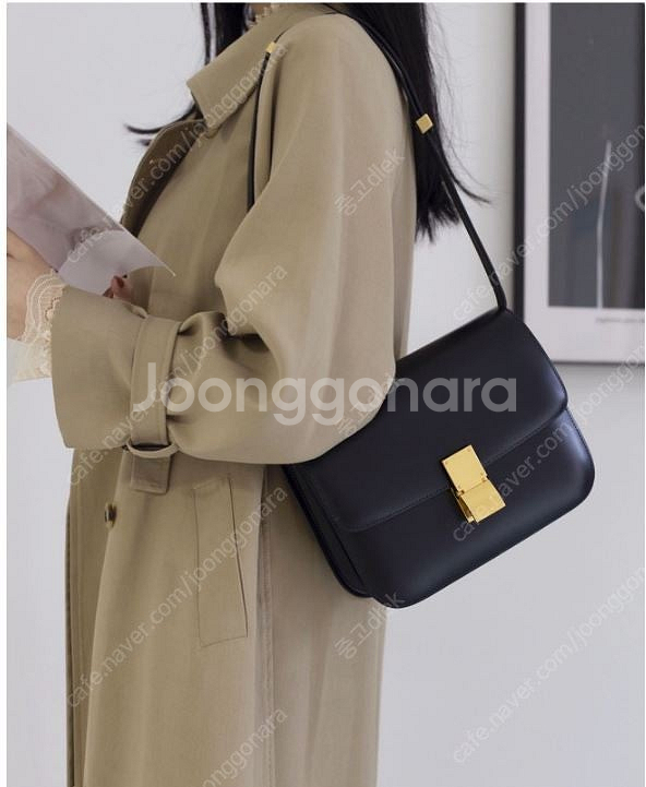 클래식 박스 수입 가죽 가방 11만원 팝니다 .(블랙,...--0