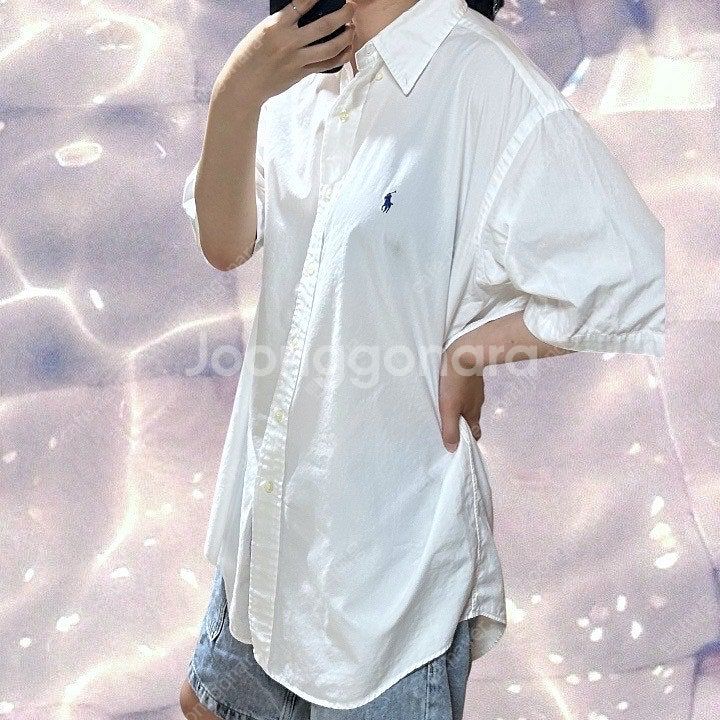 폴로 랄프로렌 반팔 셔츠 화이트 L--2