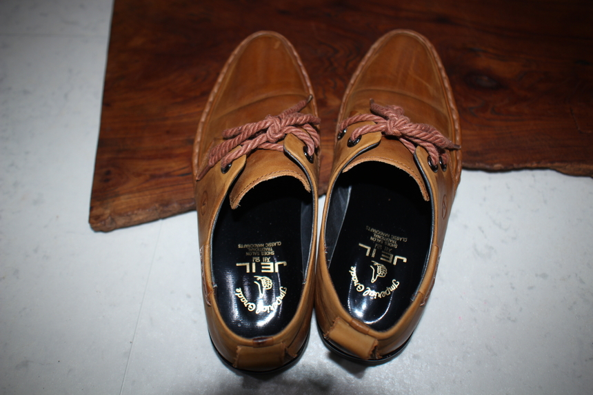 (A급) 제일 수제화 handmade 남성화 통가죽 구두 브라운 265밀리 270밀리 신사화 직장 캐주얼 정장 이미지