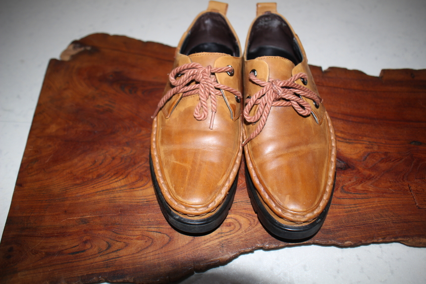 (A급) 제일 수제화 handmade 남성화 통가죽 구두 브라운 265밀리 270밀리 신사화 직장 캐주얼 정장 이미지