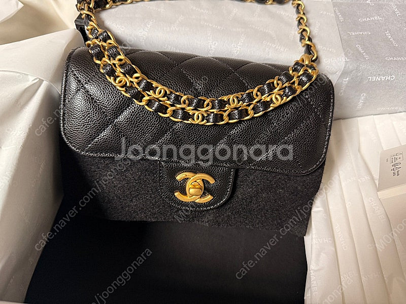 샤넬 미니 플랩백 캐비어 as5239 샤넬시즌백 새상품--6