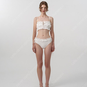 구해요) 더바넷 비키니 Breeze Ruffle Bikini_White S