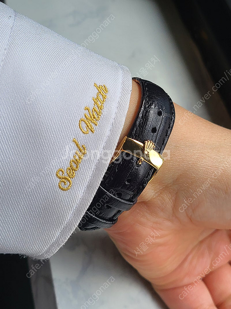 [정품] 롤렉스 오이스터 퍼페추얼 실버 14K 골드필드 오토메틱 가죽 (Rolex Oyster Perpetual 1...--4